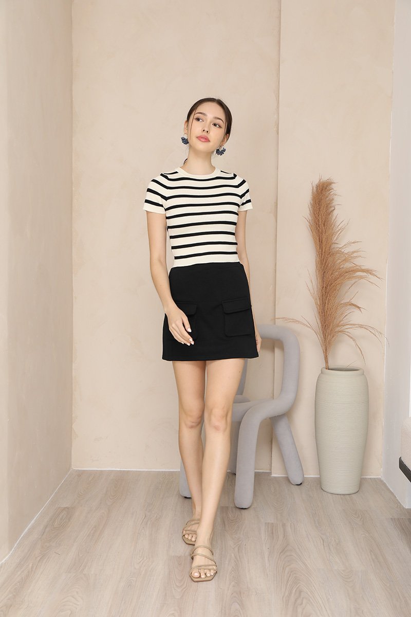 Pull court en tricot pour femme