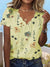 Variant image for Chemisier Femme Chic à Motif Floral Tissu Léger-49