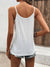 Chemise Femme Décontractée Col en V Coton Sangles de Spaghetti-2
