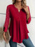 Variant image for Haut Femme Élégant à Manches Longues Décolleté Cranté Polyester-19