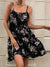 Robe d Été Femme Imprimé Floral Sangles Spaghetti 100% Polyester-5