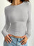 Variant image for Tee Shirt Manche Longue Femme Décolleté Rond 100% Coton-49