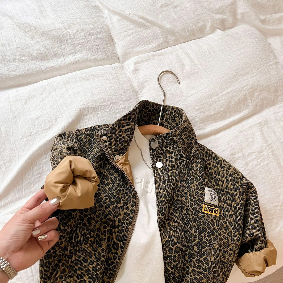 Veste imprimée léopard pour enfants