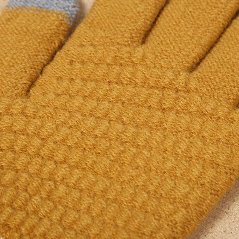 Gants d'hiver tricotés en cachemire pour femmes
