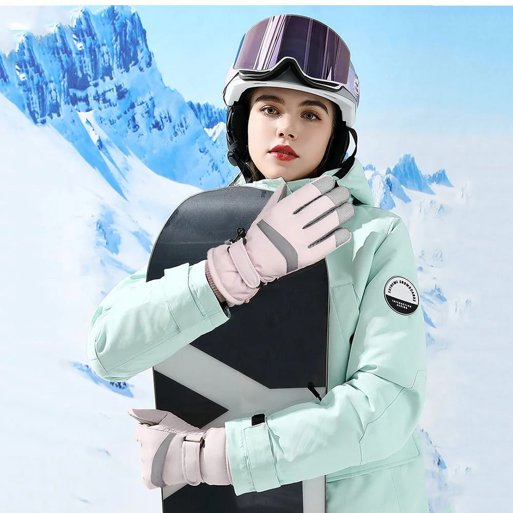 Gants de neige thermiques imperméables pour femmes