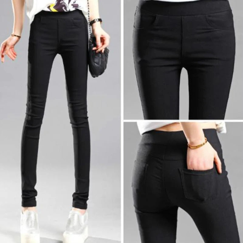 Pantalon skinny extensible décontracté pour femme