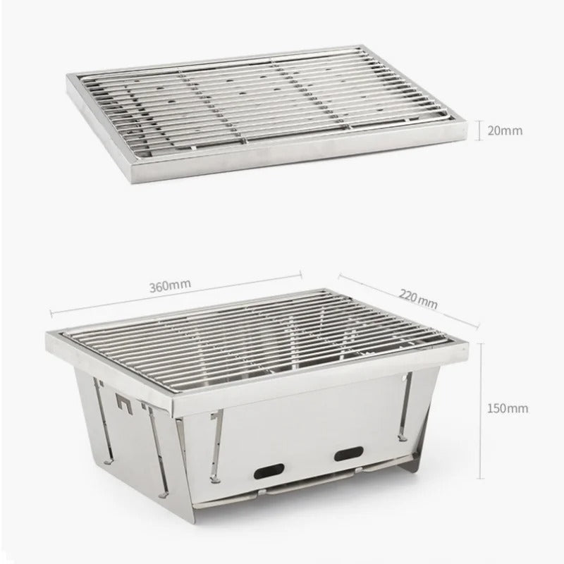 Barbecue portable en acier inoxydable