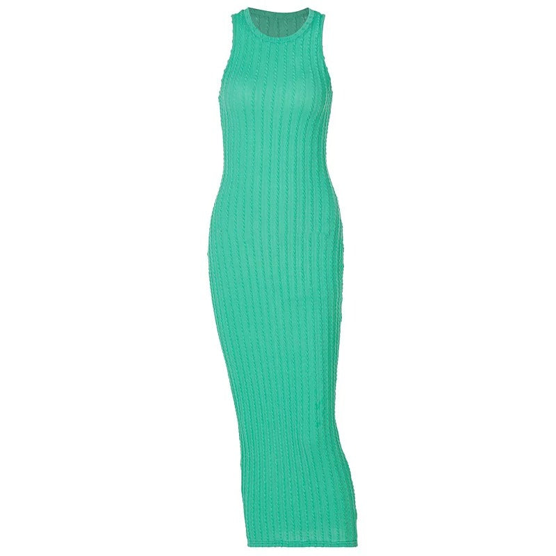 Bodycon sans manches en crochet pour femmes