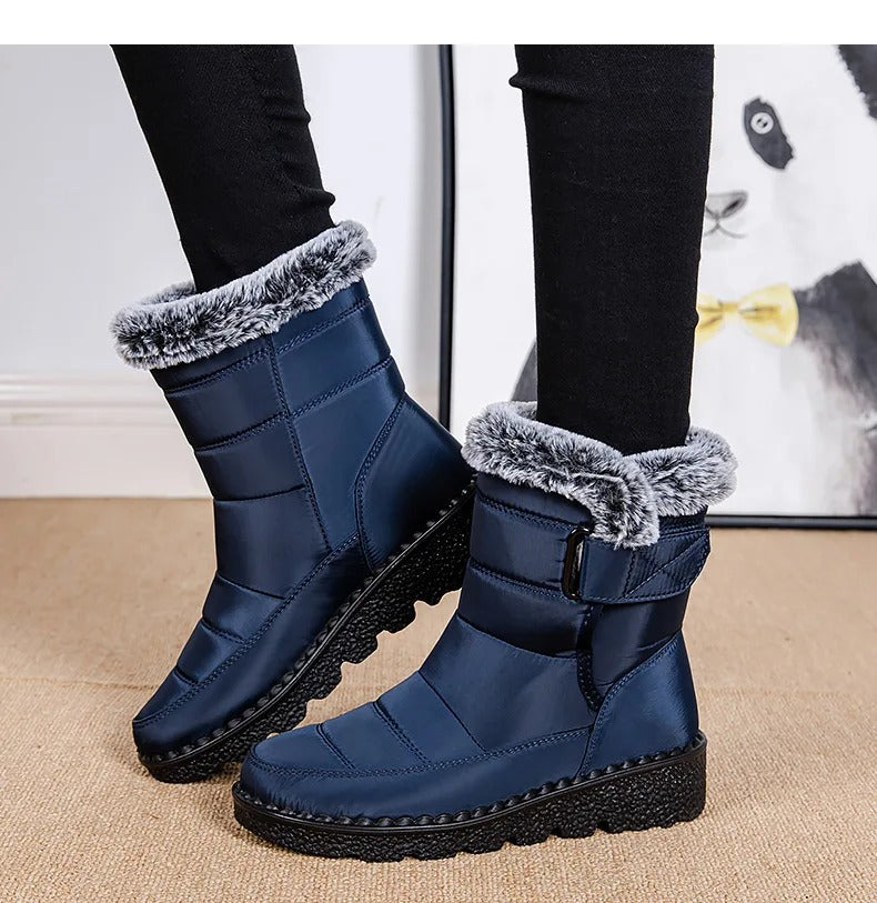 Bottines chaudes en fourrure de coton pour femmes