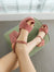 Sandales en daim à talons épais