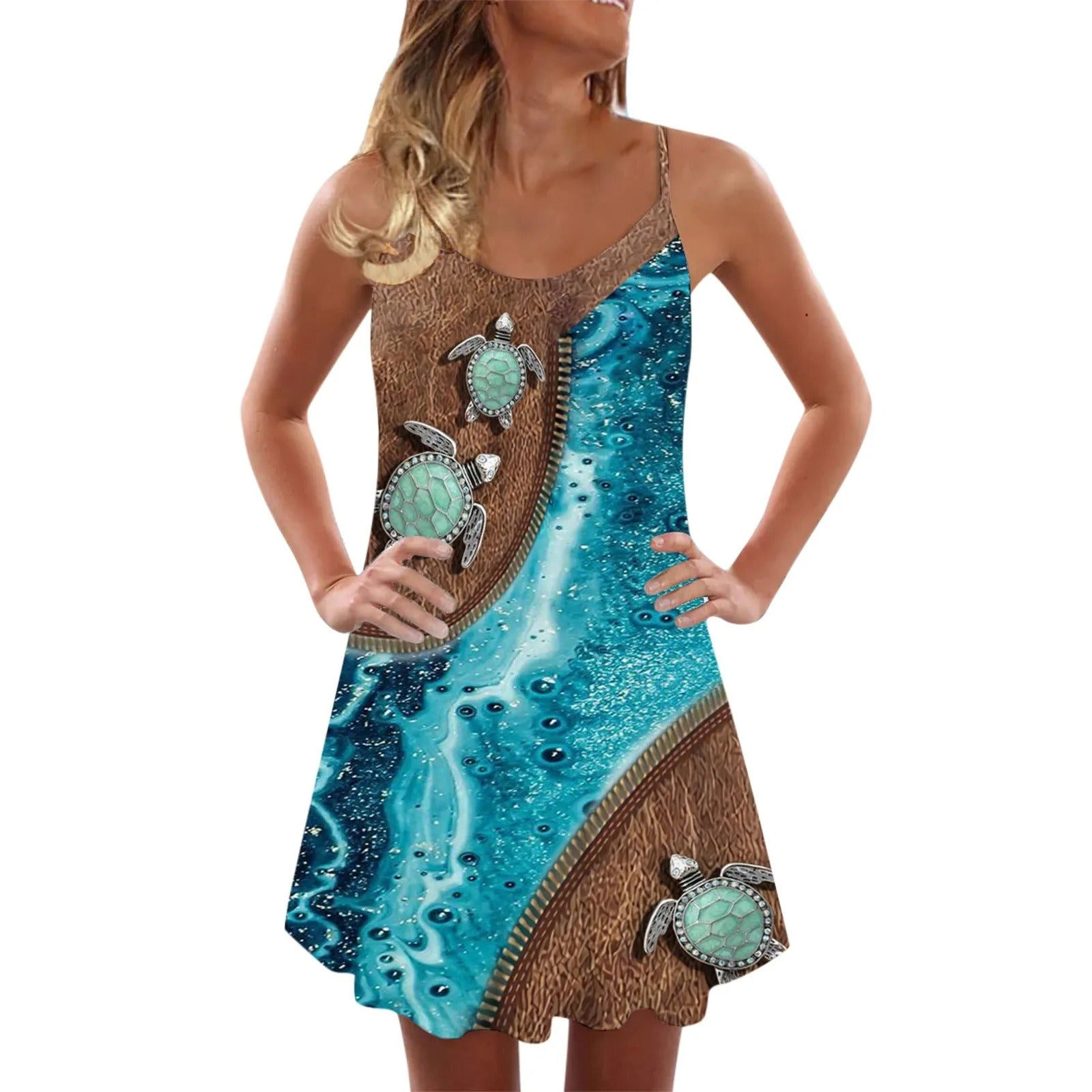 Robe Cami à imprimé tortue