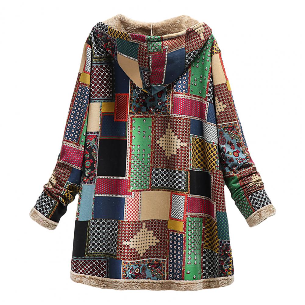 Veste longue à capuche Vintage pour femmes