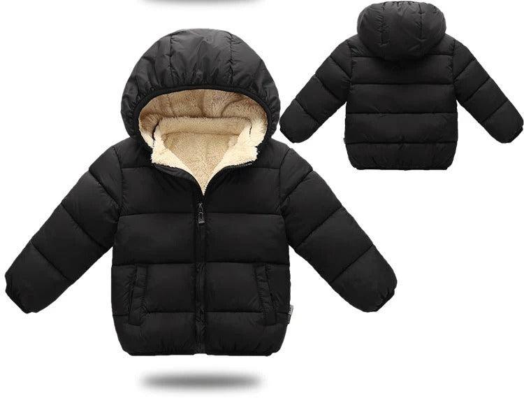 Veste à capuchon en fourrure pour enfants