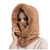 Set de masques pour femmes avec bonnet de fourrure tricoté