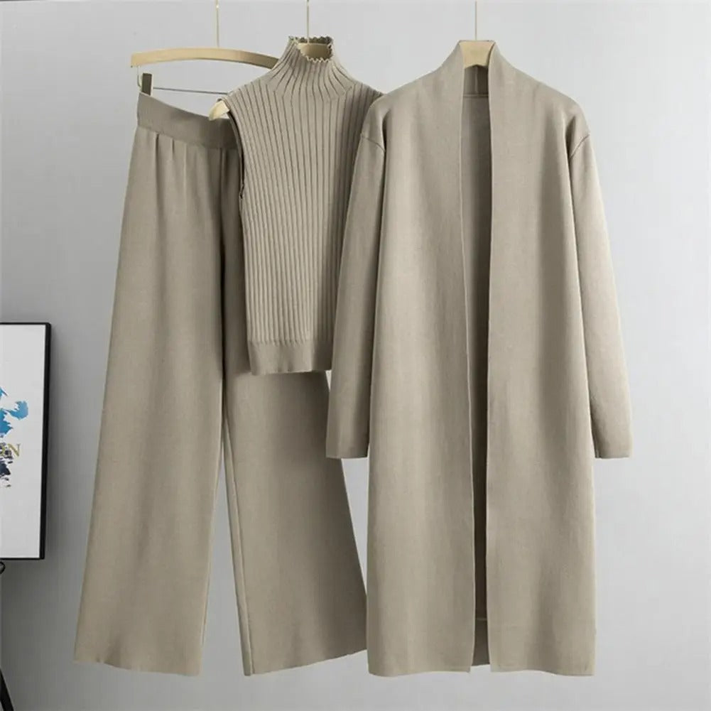 Ensemble 3 pièces Cardigan d'hiver pour femmes