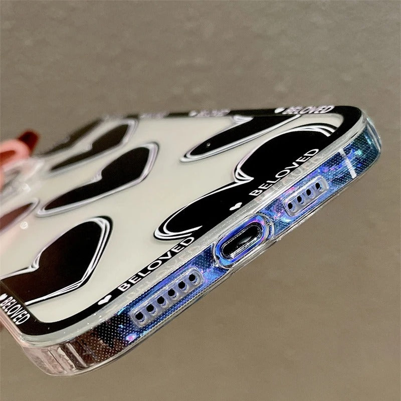Coque de téléphone coeur d'amour pour iPhone
