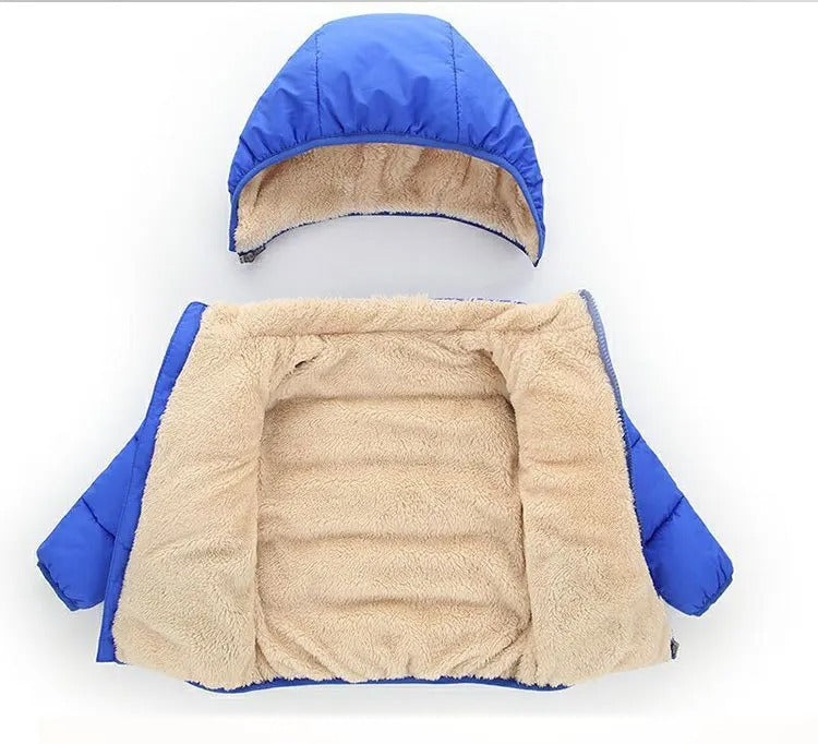 Veste à capuchon en fourrure pour enfants