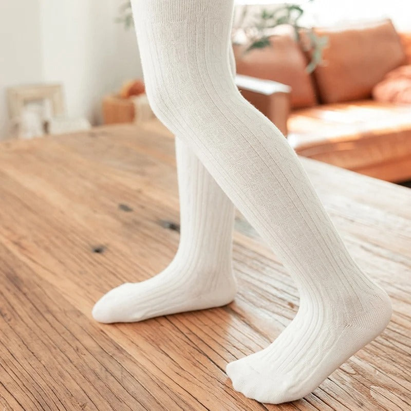 Collants en maille torsadée pour fille