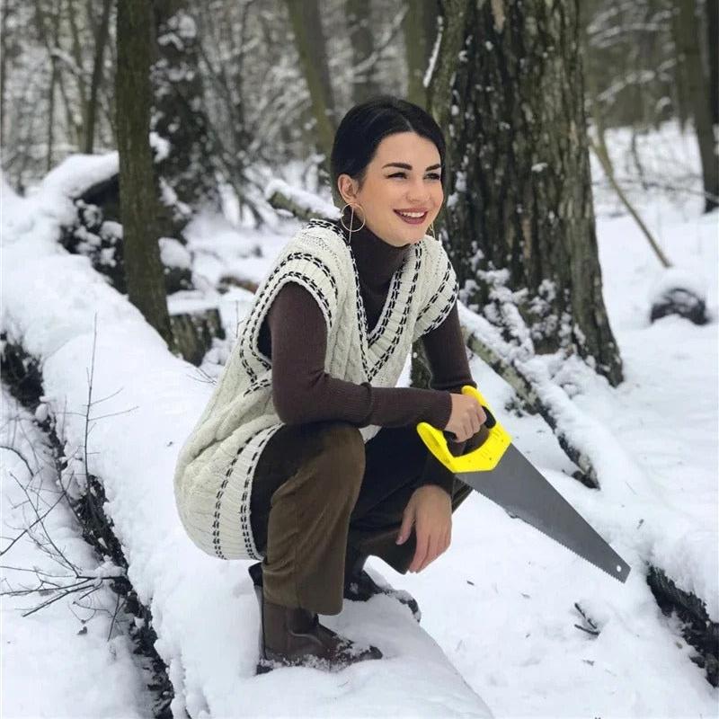 Pantalon chaud en velours côtelé pour femmes