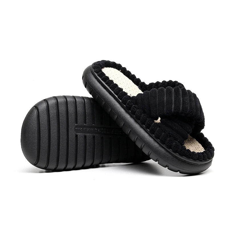 Chaussons de salle de bain antidérapants à bout ouvert