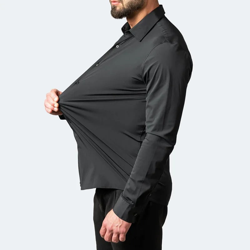 Chemise d'affaires ajustée pour hommes