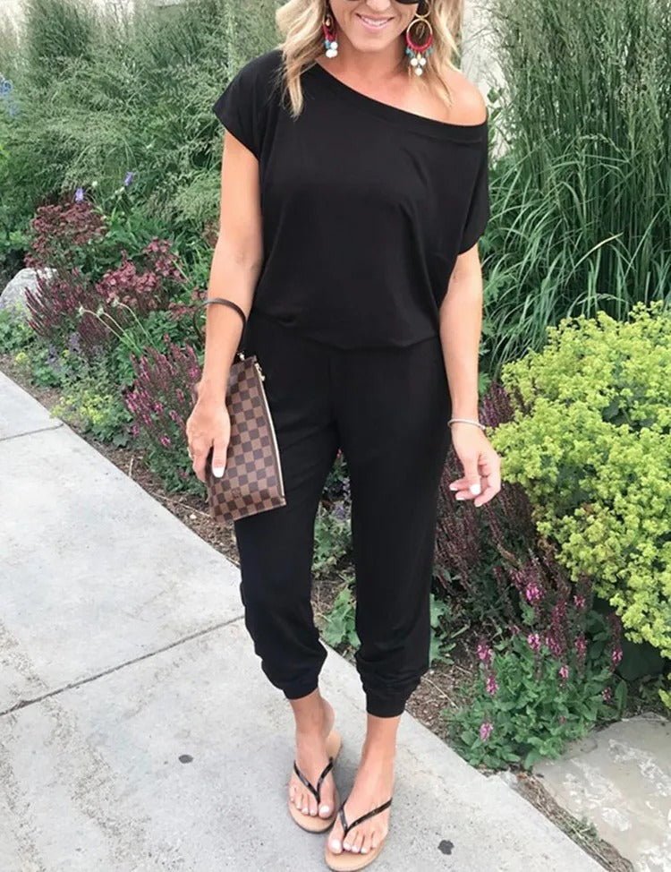 Combinaison ample à épaules dénudées pour femmes