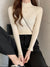 Pull en maille à col ras du cou pour femmes