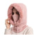 Set de masques pour femmes avec bonnet de fourrure tricoté