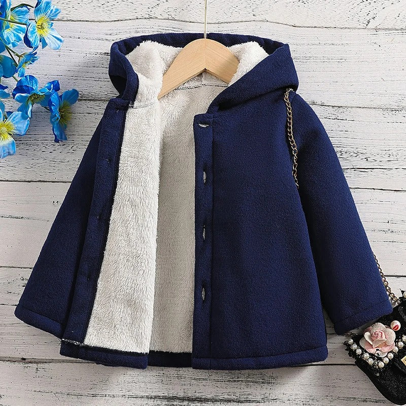 Manteau en polaire épaissi à capuche pour enfants