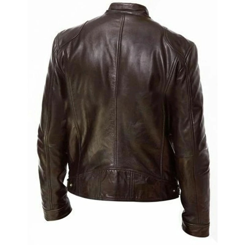 Veste de moto en cuir pour hommes