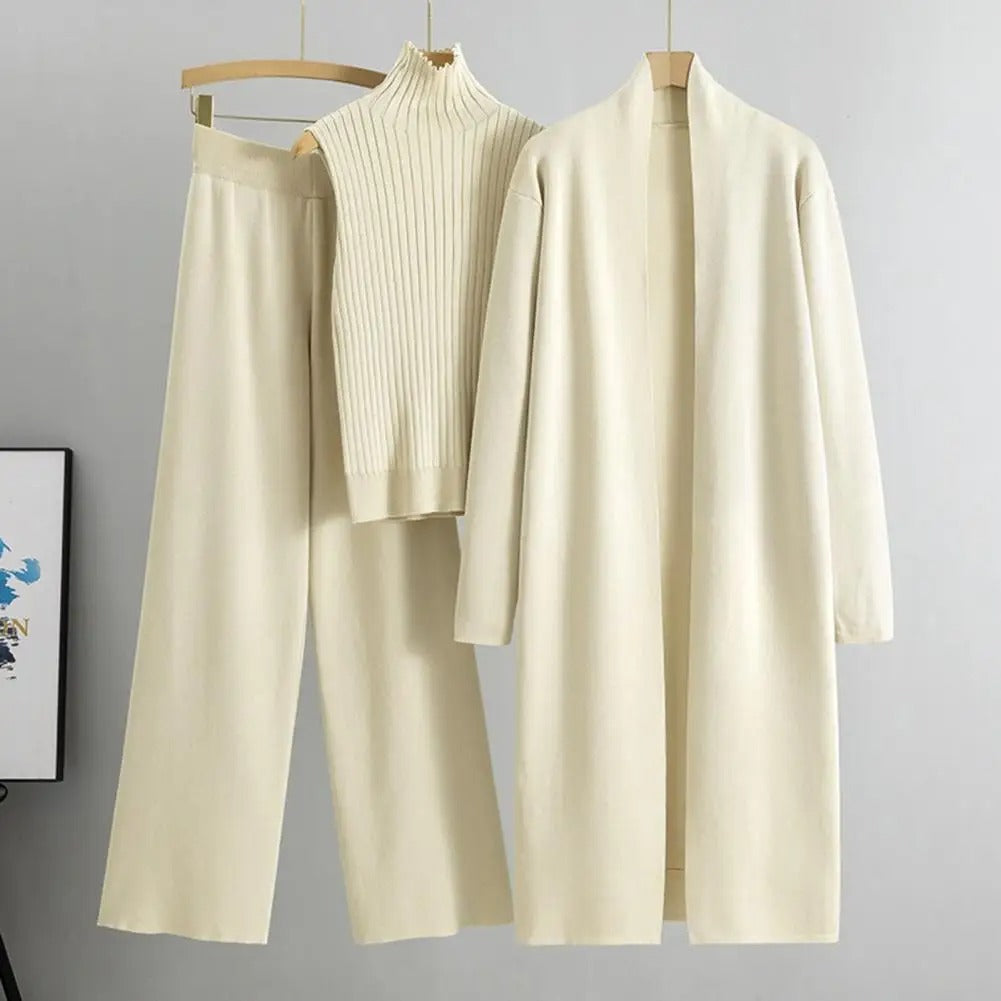 Ensemble 3 pièces Cardigan d'hiver pour femmes