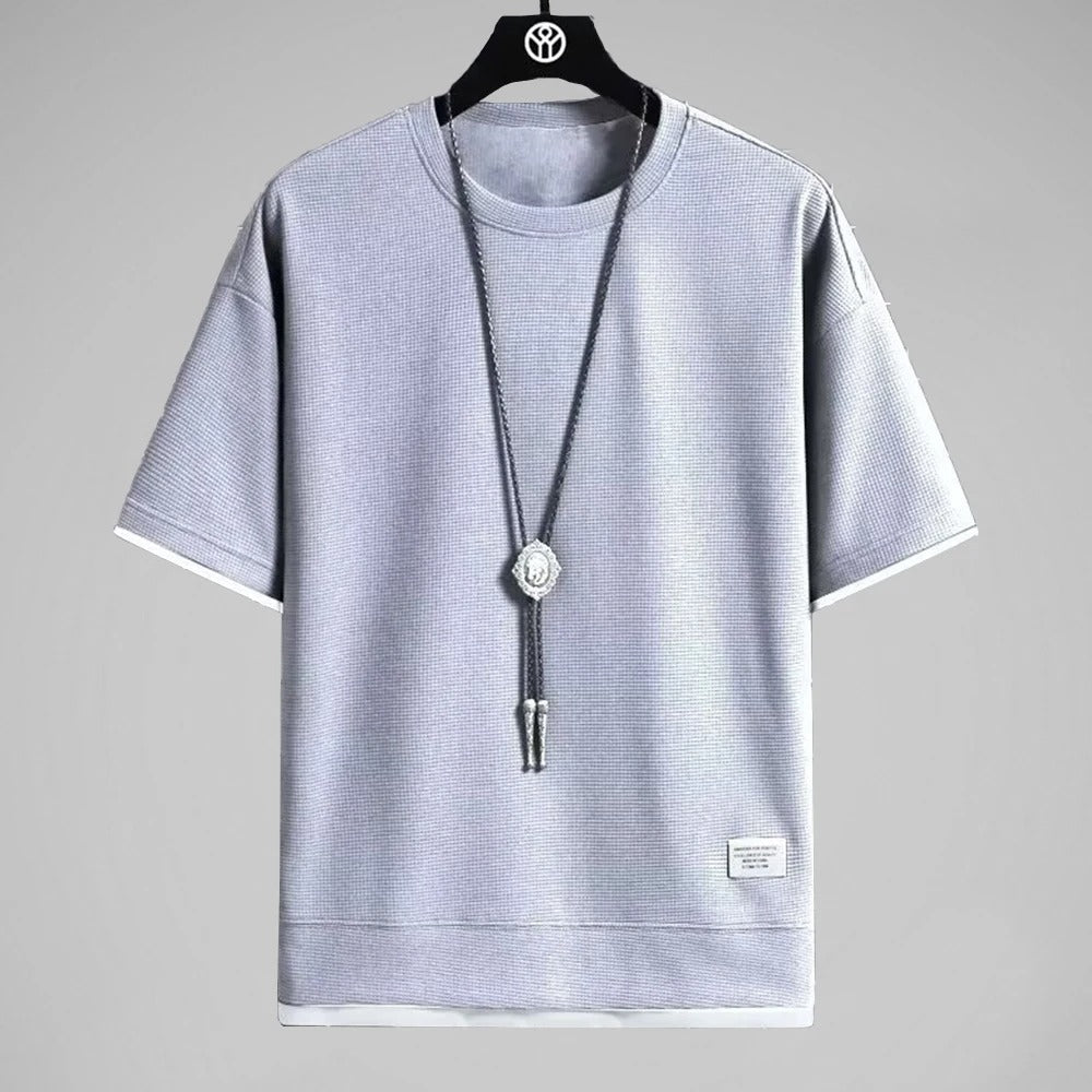 T-shirt gaufré premium pour hommes