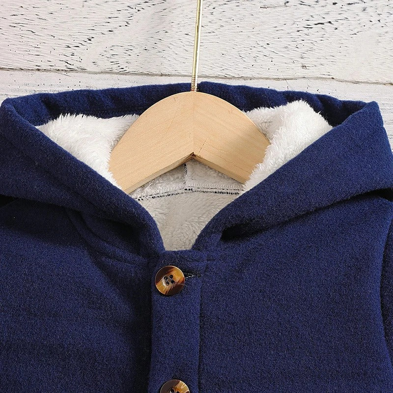 Manteau en polaire épaissi à capuche pour enfants