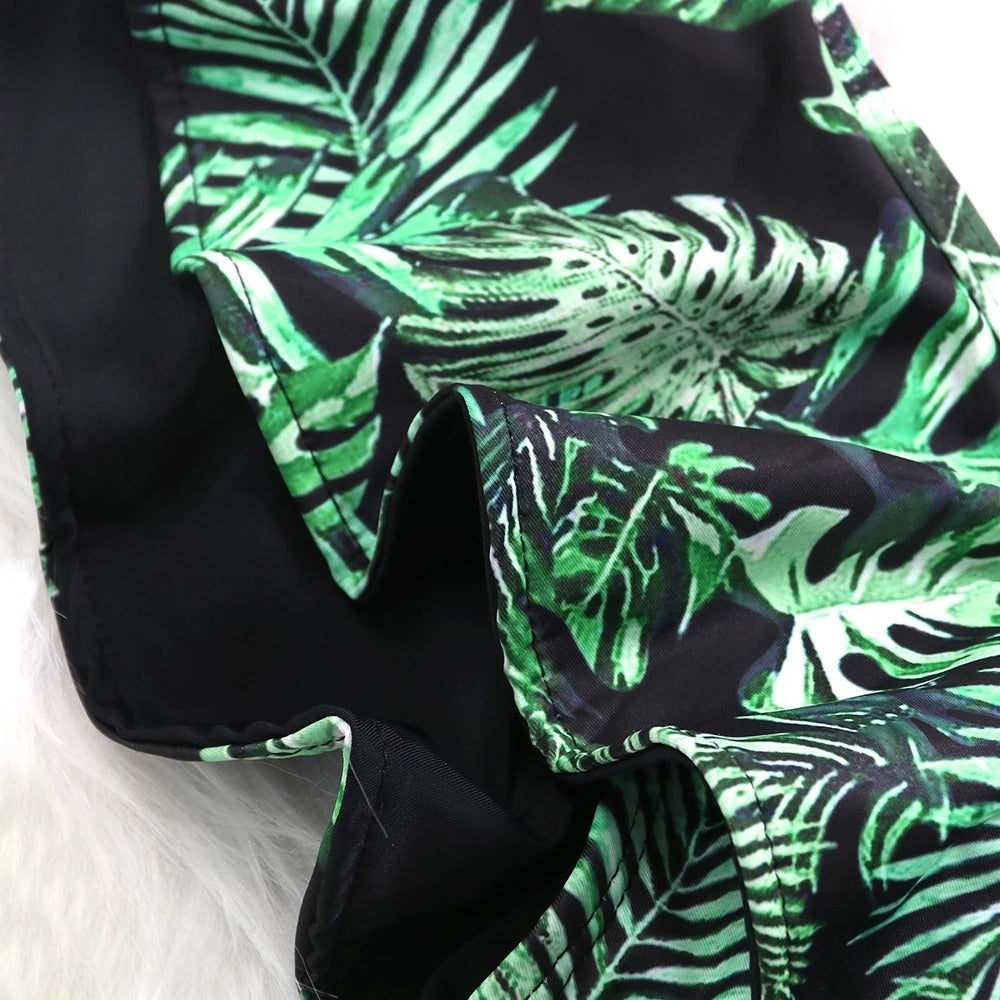 Maillot de bain à volants imprimé floral pour femmes