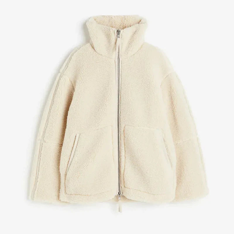 Veste Femme Décontractée en Mélange de Polyester et Acrylique-1