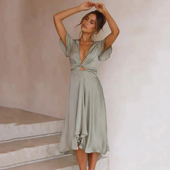 Variant image for Robe Longue Femme Vintage Élégante en Coton-1