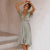 Variant image for Robe Longue Femme Vintage Élégante en Coton-1