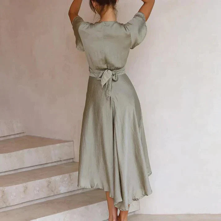 Robe Longue Femme Vintage Élégante en Coton-4