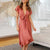 Robe Longue Femme Vintage Élégante en Coton-3