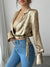 Chemisier Femme Chic Brillant Tissu Synthétique-6