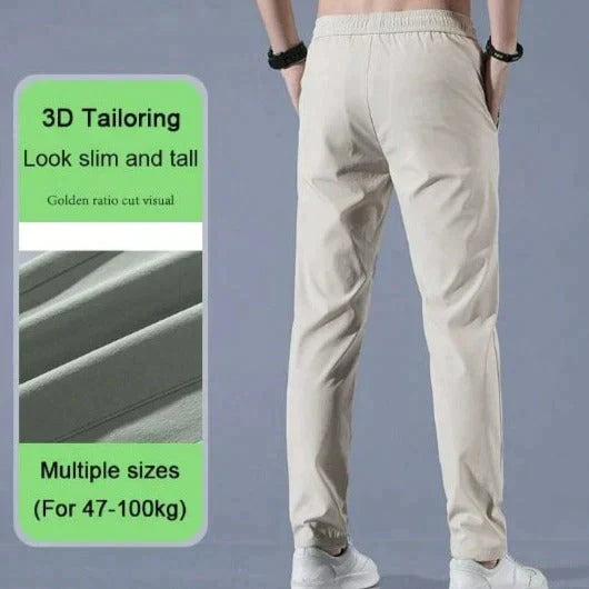 Jean Homme Bleu Extensible Moderne Coton Coupe Ajustée-4