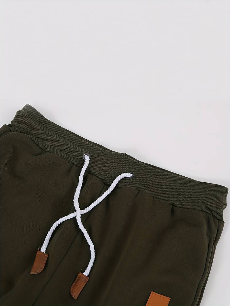 Pantalon Homme Décontracté Coton avec Cordon de Serrage-4