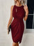 Robe Femme Sans Manches Élégante en Tissu de Qualité-4