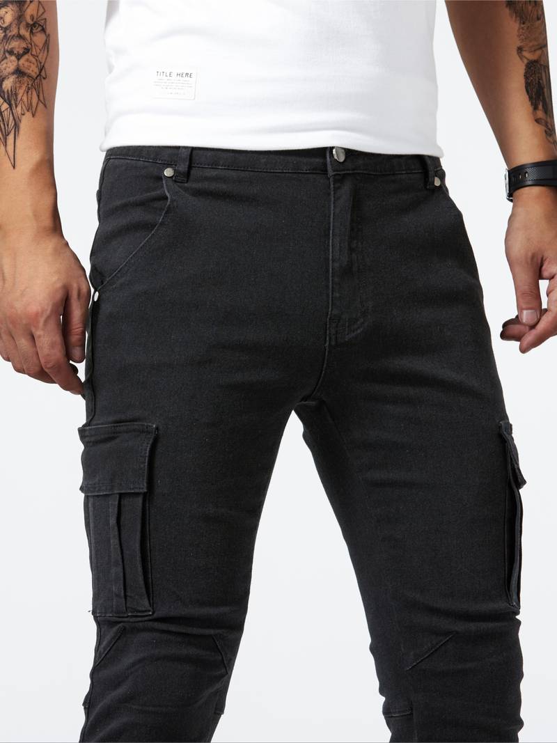 Pantalon Cargo Homme Slim En Coton Chic Et Pratique-4