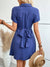 Robe Femme Mini Élégante Manches Courtes Tissu Doux-5