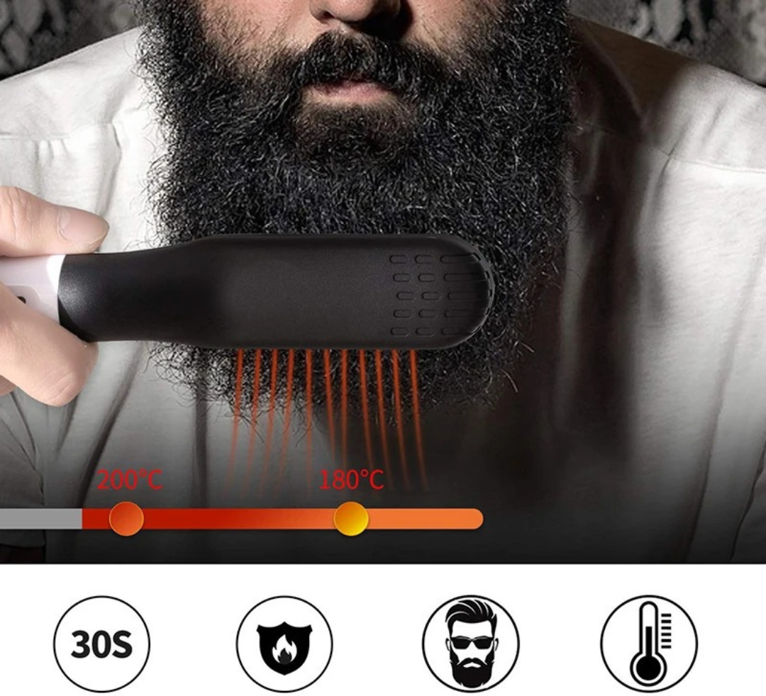 Brosse à lisser les poils de barbe pour homme
