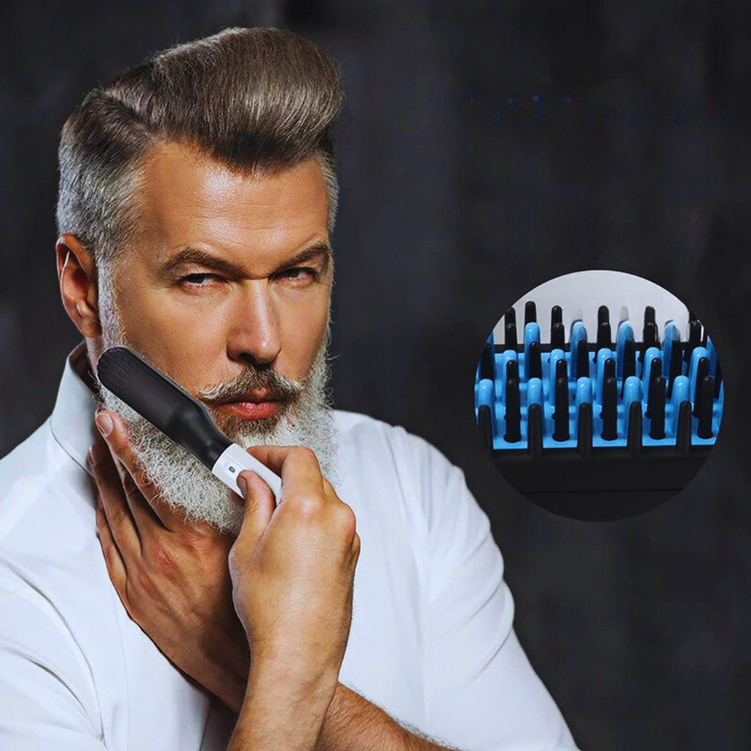 Brosse à lisser les poils de barbe pour homme