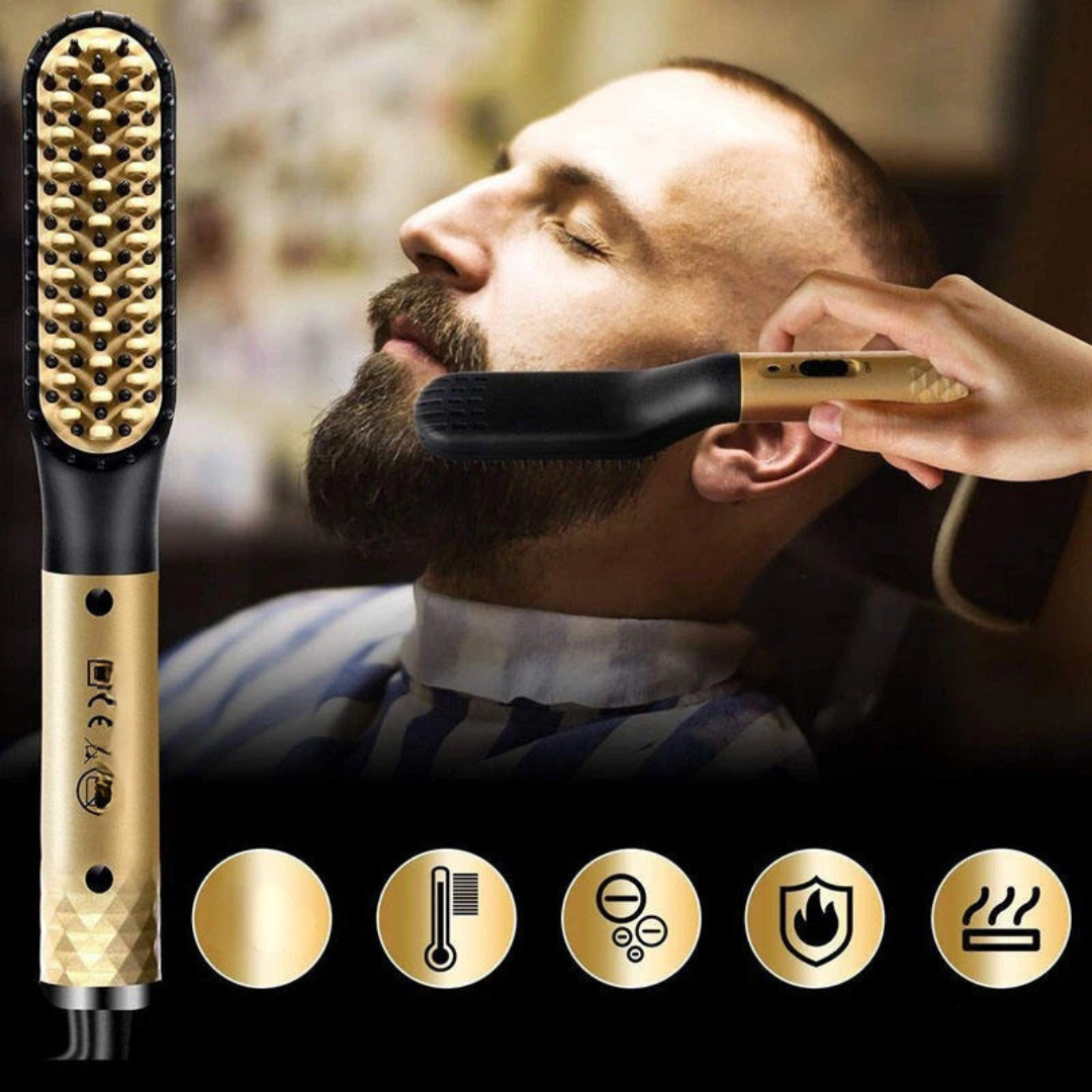 Brosse à lisser les poils de barbe pour homme