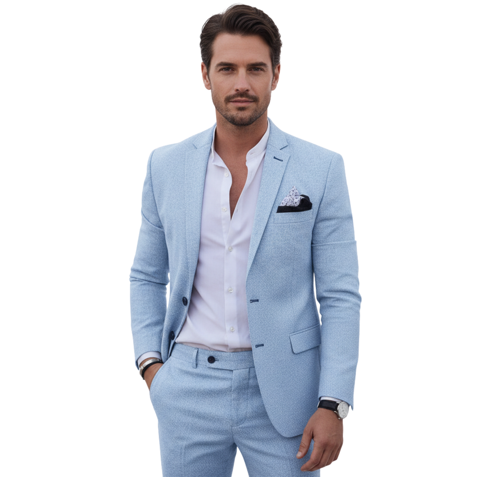Ensemble 2 pièces pour hommes composé d'un blazer business simple et d'un pantalon