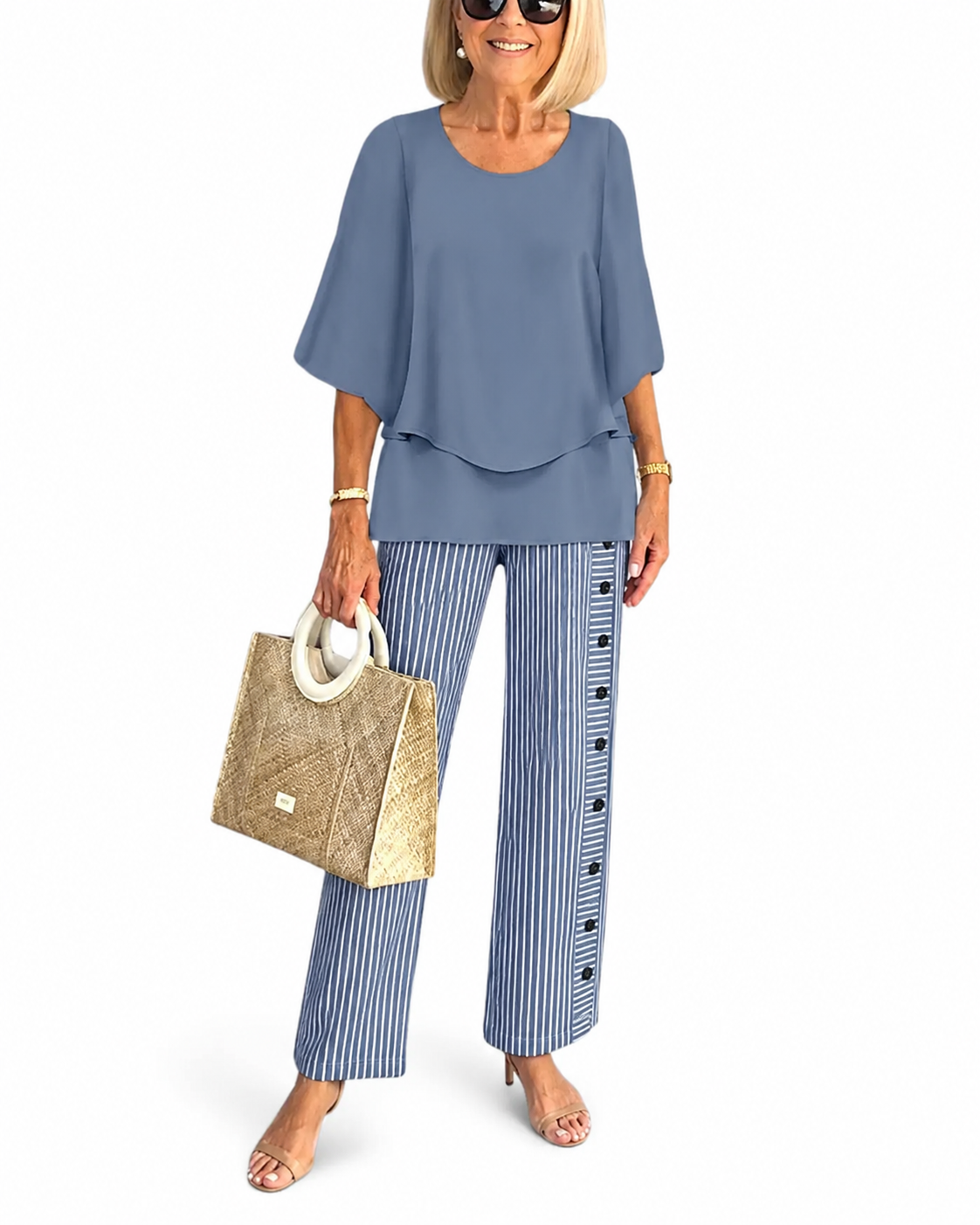 Ensemble Tailleur Femme Chic Polyvalent Deux Pièces